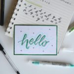 Speak English - green and white Hello board decor