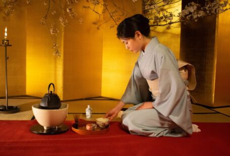 Tea Ceremony - woman siting inside room