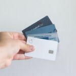 Credit Card - white and blue magnetic card