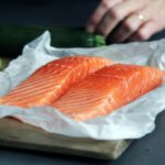 Raw Fish Safety - raw fish meat on brown chopping board