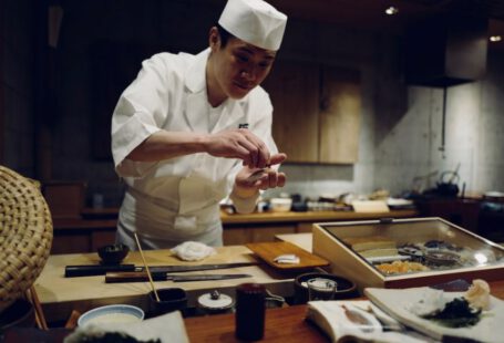 Japanese Cuisine - man in chef suit