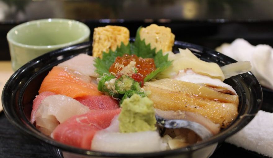 Japanese Stocks - raw meat in black bowl