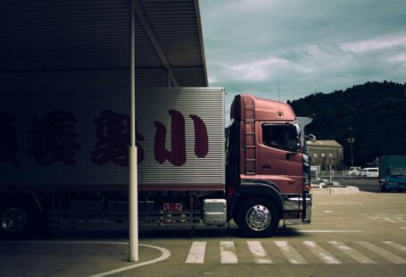 Japanese Companies - box truck passing through toll gate