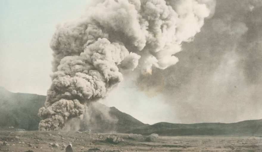 Japan History - grayscale photo of standing person facing on smoke