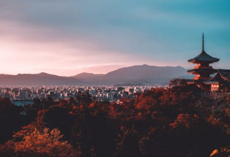 Japan - pagoda surrounded by trees