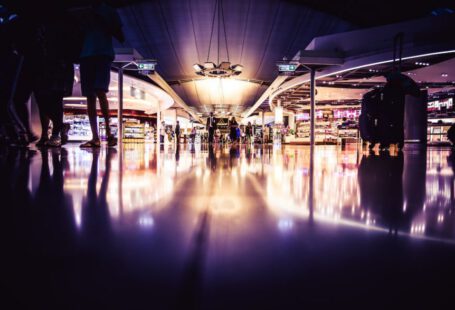 Duty Free - people standing on lighted room